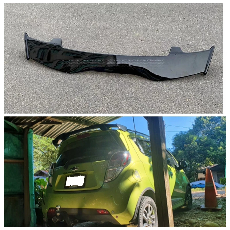 Spoiler Hatchback do Chevrolet Spark Uniwersalny spoiler ABS Plastik Włókno węglowe Wygląd tylnego skrzydła dachowego Zestaw karoserii Akcesoria