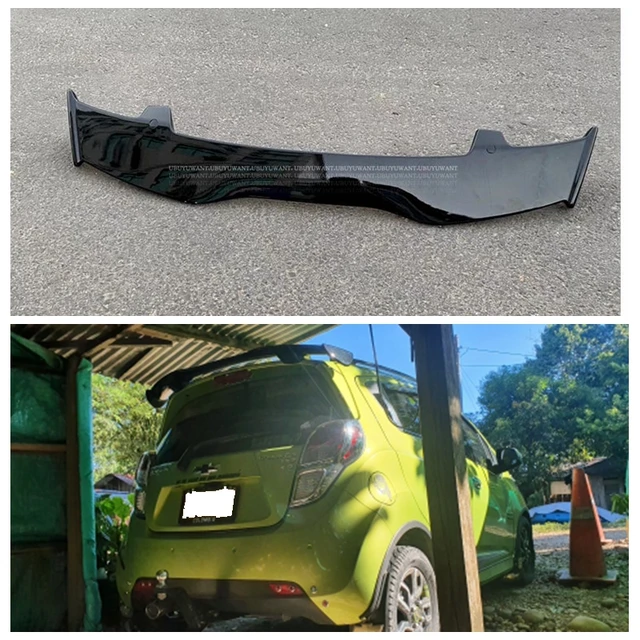 Spoiler Hatchback do Chevrolet Spark Uniwersalny spoiler ABS Plastik Włókno węglowe Wygląd tylnego skrzydła dachowego Zestaw karoserii Akcesoria