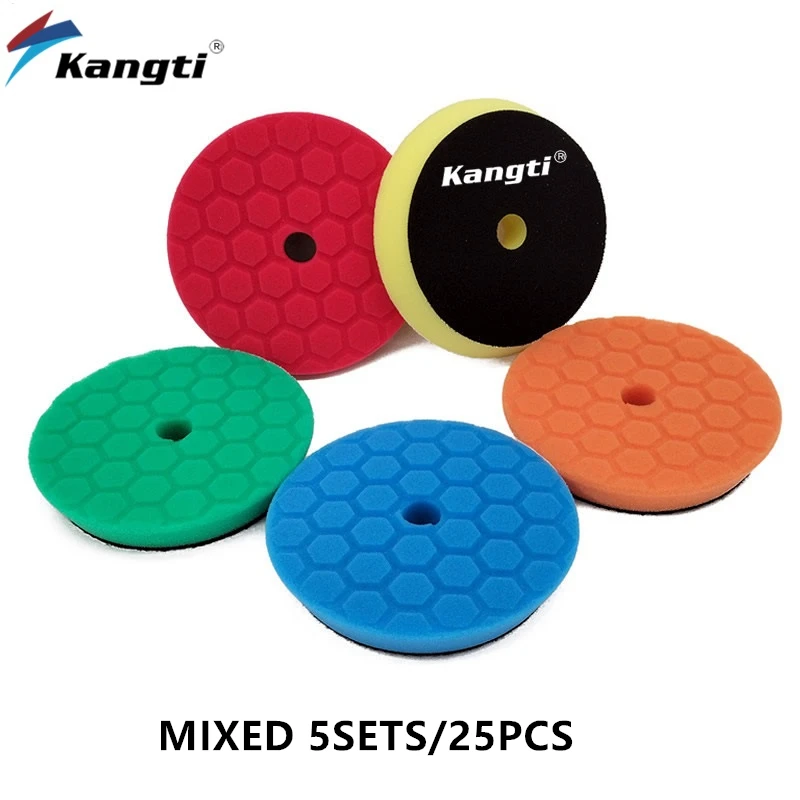 5 (125mm)/6 (150mm) Inch Auto Waxen Buffing Pad Duitsland Schuim Polijstschijf Auto Care Reparatie Tools Wax Pads voor Auto Detaillering