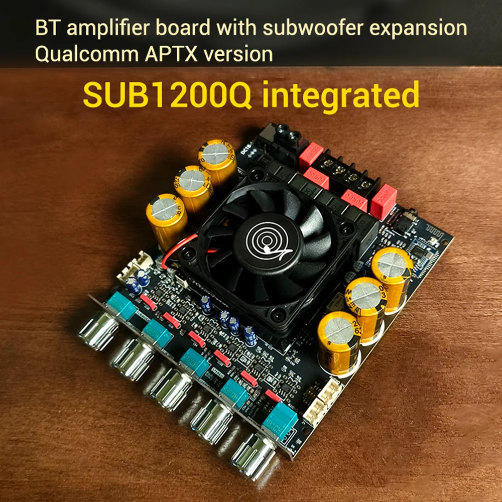 Qualcomm APTX Bluetooth Digital Amplifier Board ZK-SUB1200Q Subwoofer Extension 600W Dual TPA3255 Chips for High Fidelity Sound