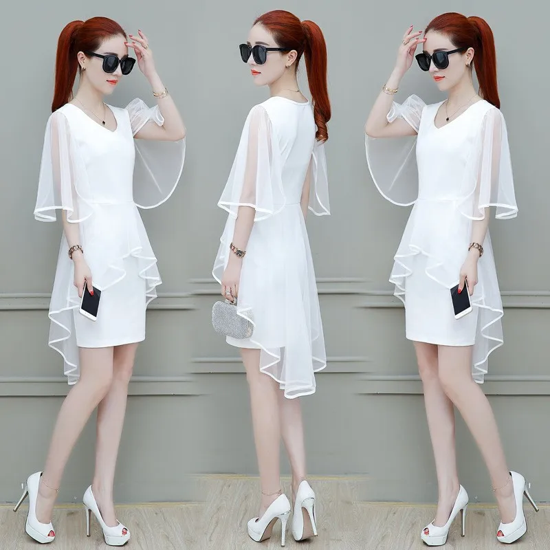 تأثير التخسيس ميدي دكتور المرأة الخصر مقصوص الصيف Faion جديد جولة Ne Svel ألف خط تنورة البوليستر النايلون... #2