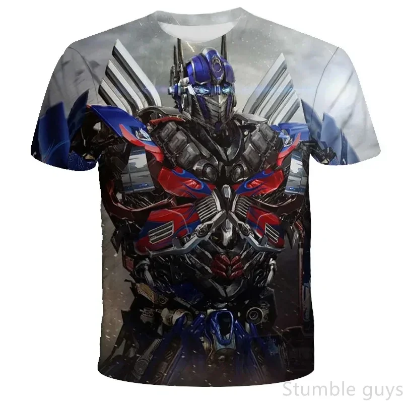 Children's Short Sleeve Transformers T-Shirt Robot Character