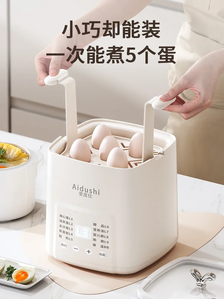 220V Egg Boiler and Steamer with Temperature Control, Perfect for Cooking Different Types of Eggs and Breakfast Dishes