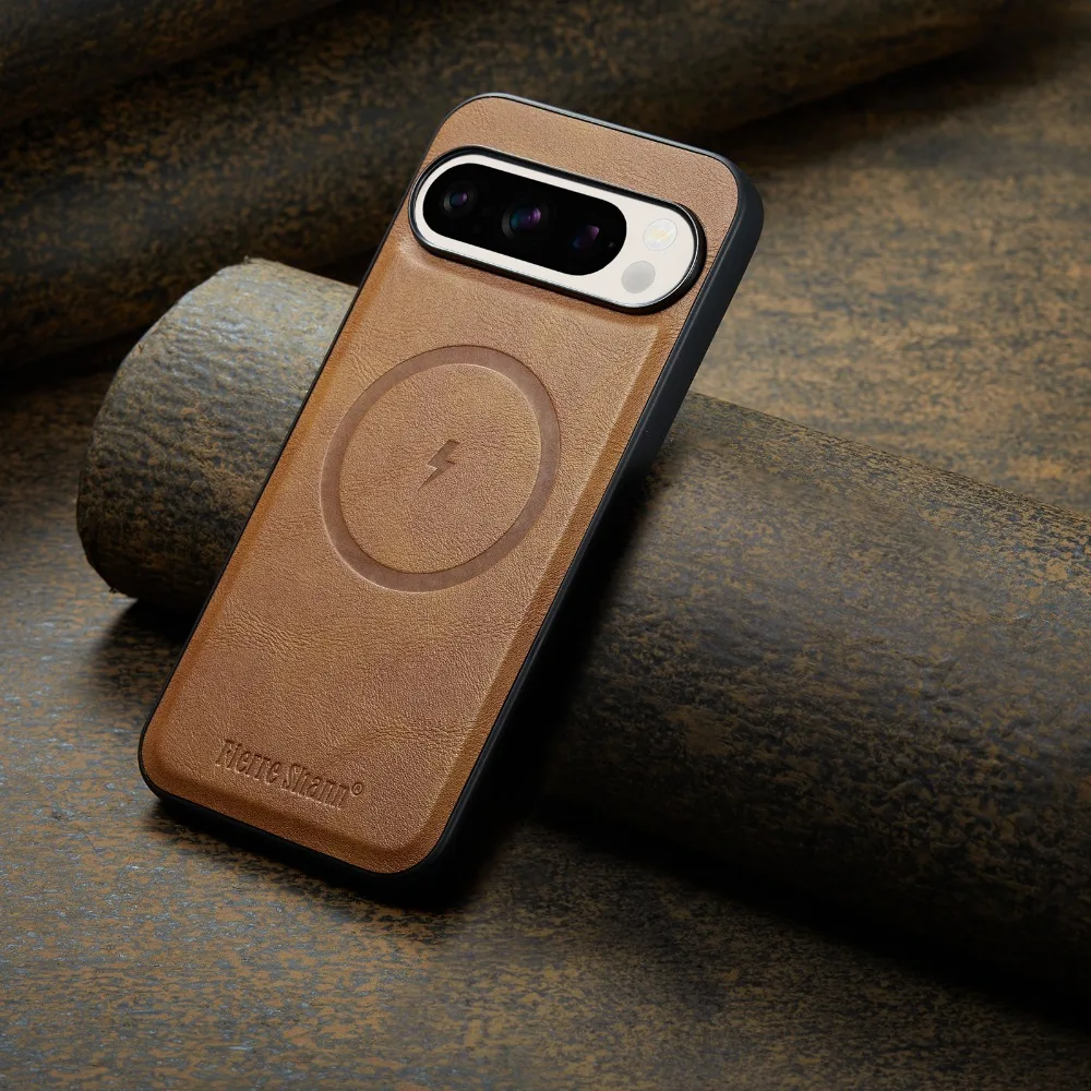 

Luxury Leather Magnetic Case for Google Pixel 9 8 7 9Pro XL 8A 7A Shockproof Full Protection Bumper for Magsafe Back Cover Funda