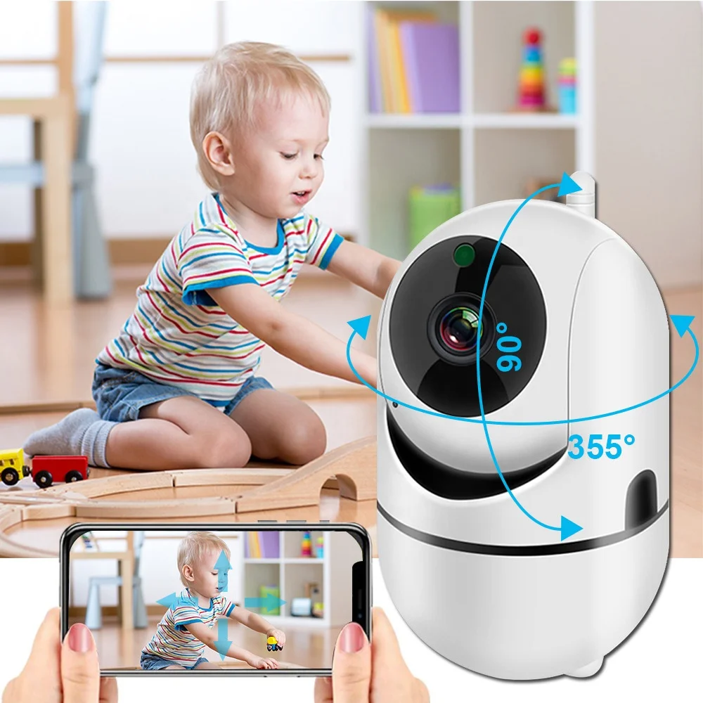 HD 1080P Indoor Security Cctv Tuya Smart Camera Wireless Wifi Ip Cloud Network Night Vision Auto Tracking Baby Camera Monitor