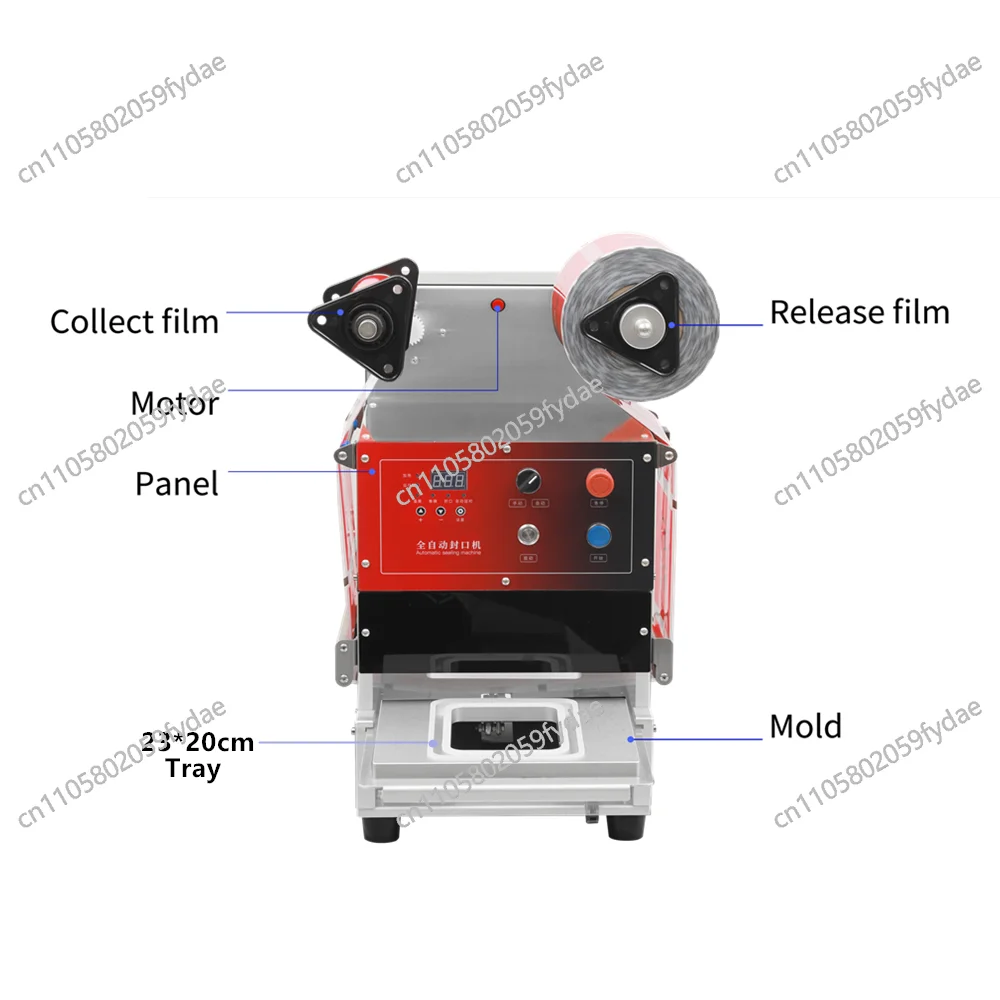 Desktop Electric Sealing Machine, Suitable for 23 * 20 Cm Dinner Plates, Hand-delivered Automatic Plastic Wrap Sealing