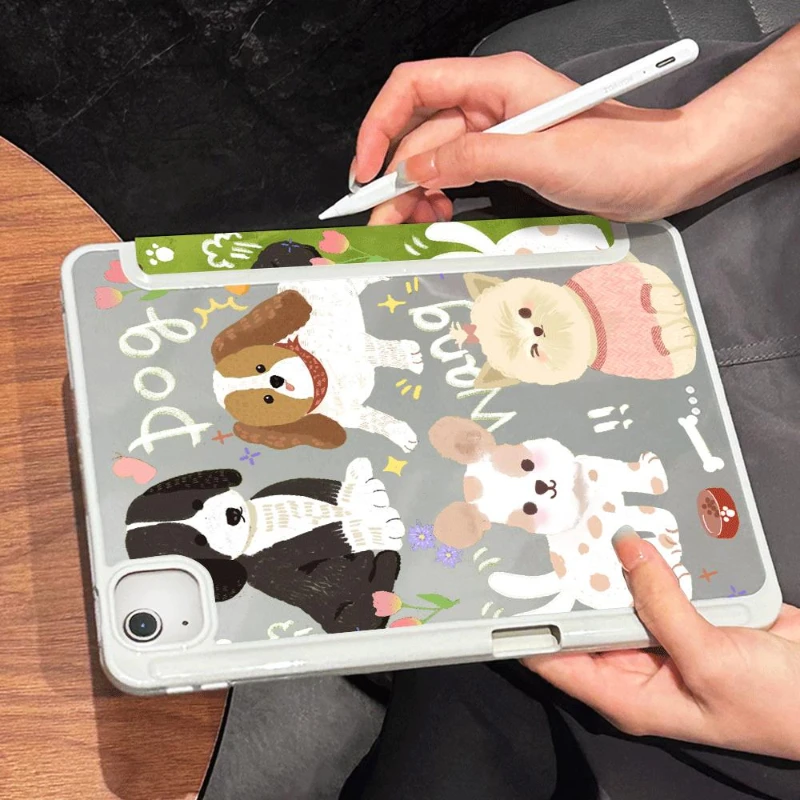 Etui Funda na iPada 10. generacji 2022 IPad Air 5 Air 4 10.9 2018 9.7 5/6th Ipad 2017 10.5 Inch Puppy Party Playing Case