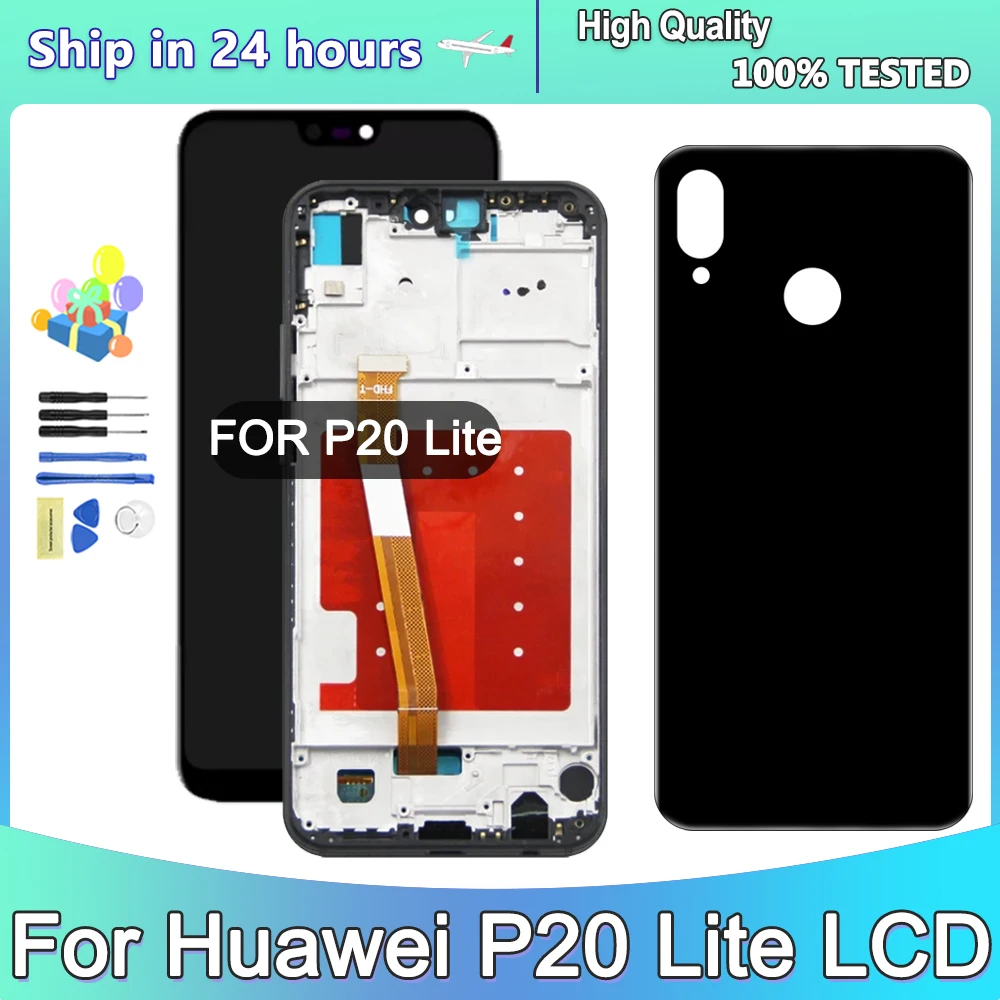 

5.84" For Huawei P20 Lite LCD Display Touch Screen Digitizer For Huawei Nova 3e LCD ANE-LX1 ANE-LX2 Display with frame Replaceme