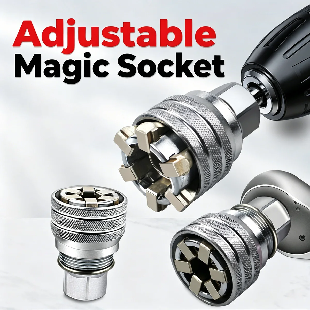 Universal Adjustable Socket Wrench 3/8 Drive 10-19mm Multifunctional Ratchet Spanner Sleeve Metric Bolts Nuts Repair Tool