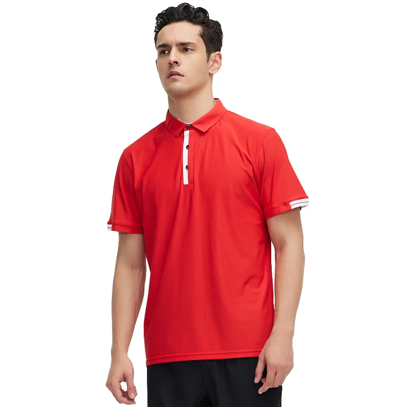 

Summer Men Polo Shirts Sport Classic Short Sleeve Tee Breathable Cooling Quick Dry Breathable Sweatshirts Golf Training T-shirt