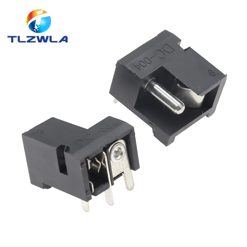 10 sztuk gniazdo zasilania prądem stałym 5.5X2.1MM 3Pin gniazdo zasilania DC-004 DIP złącze DC zasilacz głowica żeńska 5.5*2.1mm — zdjęcie 3