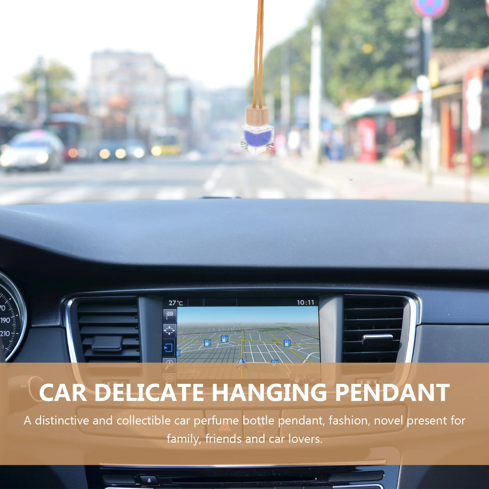 

10pcs Perfume Bottle Pendants Car Air Freshener Hanging Diffuser Empty Glass Bottles For Car Fragrance Essential Oil Refillable