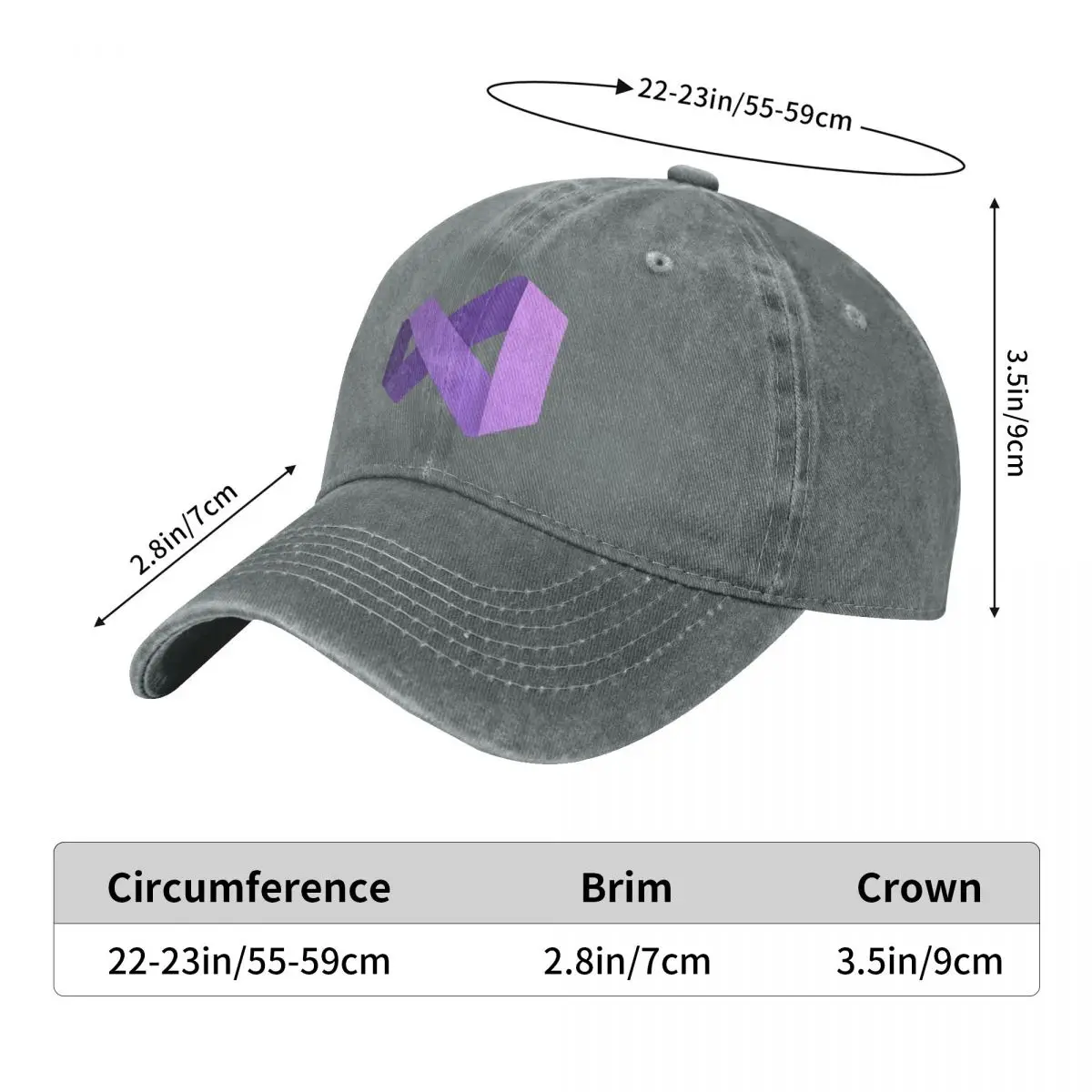 Visual Studio Fashion Baseball Cap Peaked Cap Men's Hat Women's Cap Hat