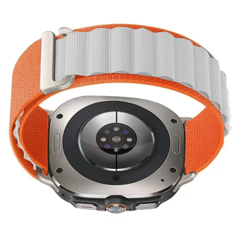 Pulseira de nylon alpina para samsung galaxy watch 8 44/40mm clássico 46mm pulseira respirável para galaxy watch ultra 2025 47mm acessórios