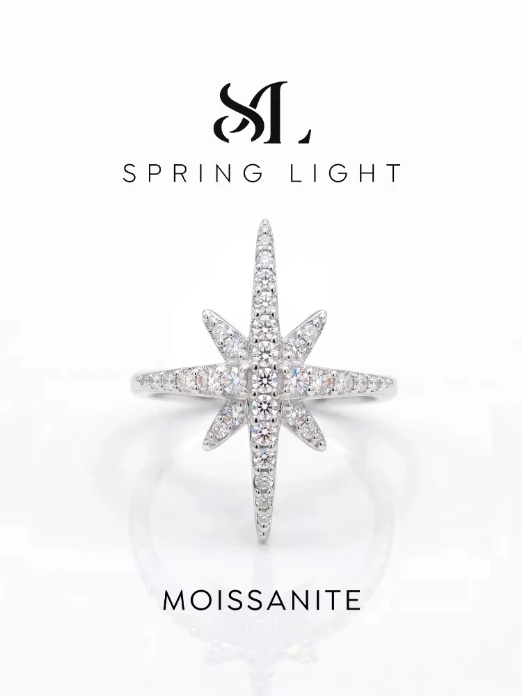 Fashionable Brilliant Real Certified Moissanite Diamond Wedding Band Rings for Women Daily Party Wear Trendy Jewelry