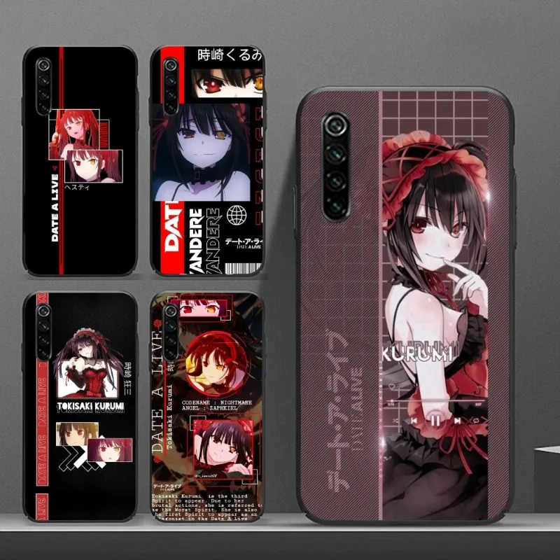 Anime Kurumi Tokisaki Phone Case for Realme GT 2 9i 8i 7i Pro X50 X2 C35 C21 C20 C11 C3 Black Soft Phone Cover Funda