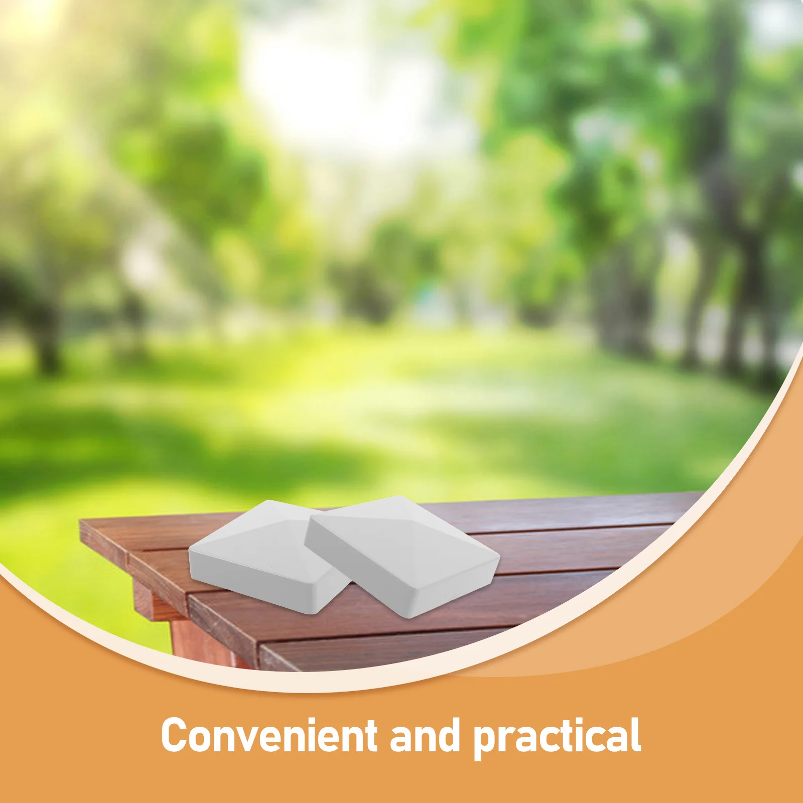 6 Peças de Capas Decorativas de PVC para Postes de Cerca, Formato Pirâmide, para Uso Externo, para Caixas de Correio, Docas, Decks e Postes de Cerca de Pátio, 4.13x4.13 Polegadas