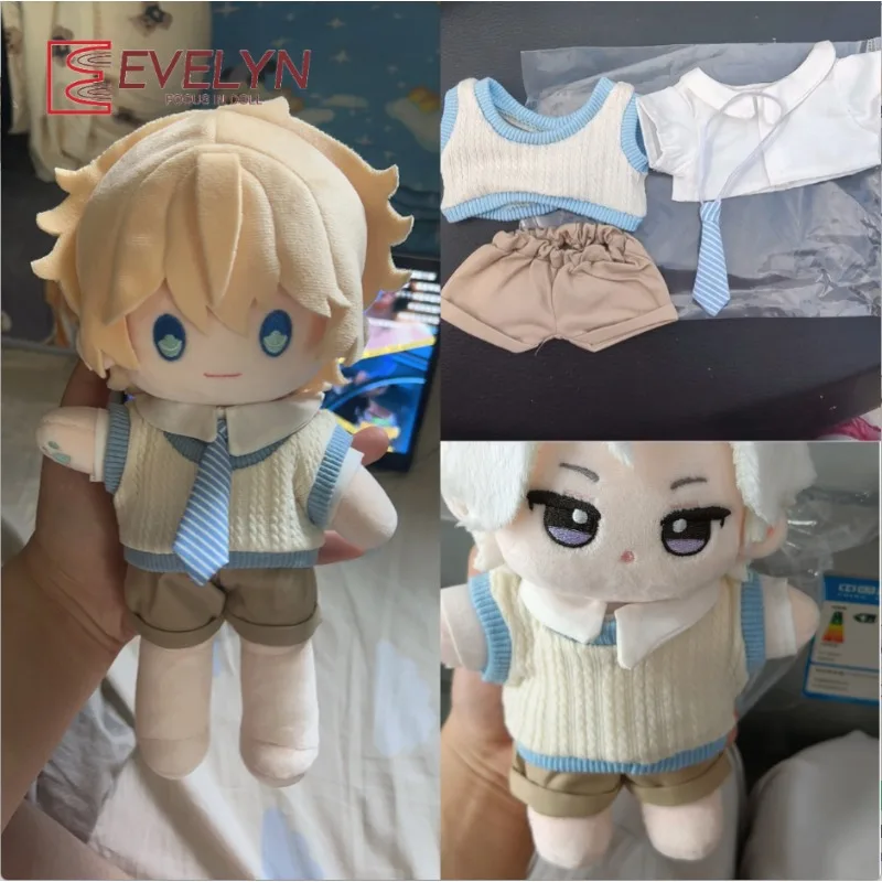 Evelyn 20CM Fashion Doll Clothes Vest Shirt Pants Tie Set Dress Up Replaceable Clothing Accessories Love and Deepspace Gift