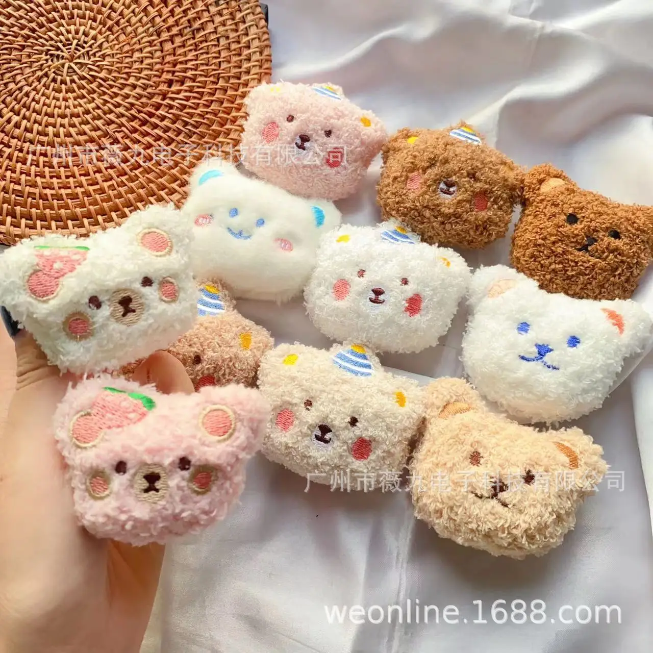 New Autumn Winter Plush Cartoon Cute Soft Bear Plush Toy Phone Telescopic Airbag Stand for Iphone Samsung Griptok Bracket Holder