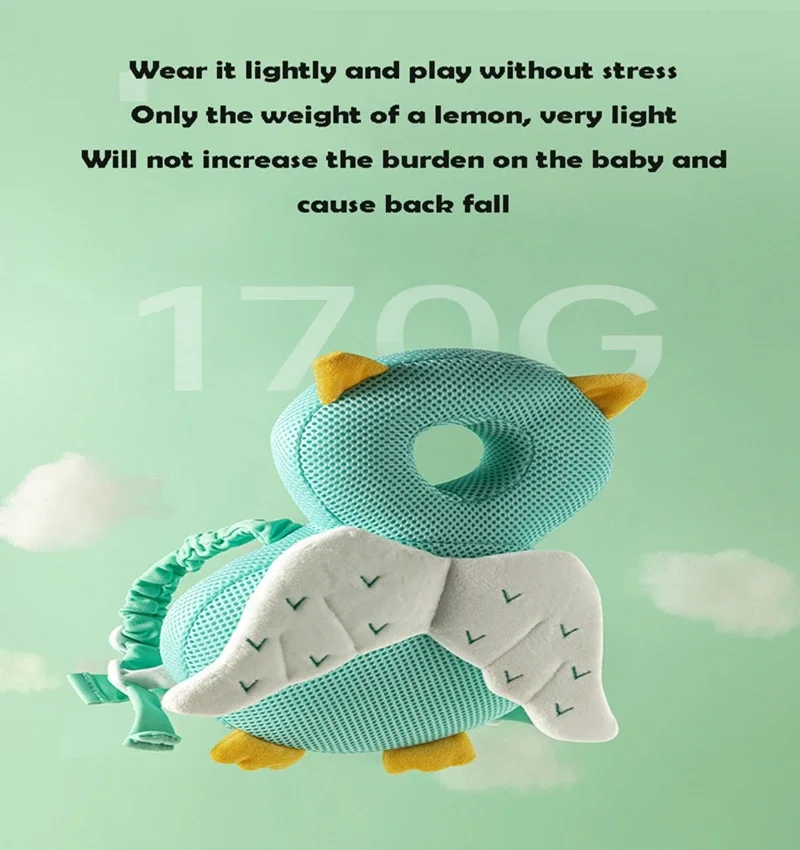 Baby Head Pillow Backpack Baby Walk Anti-fall Head Pillow Baby Toddler Head Protection Pad Breathable Anti-collision Artifact