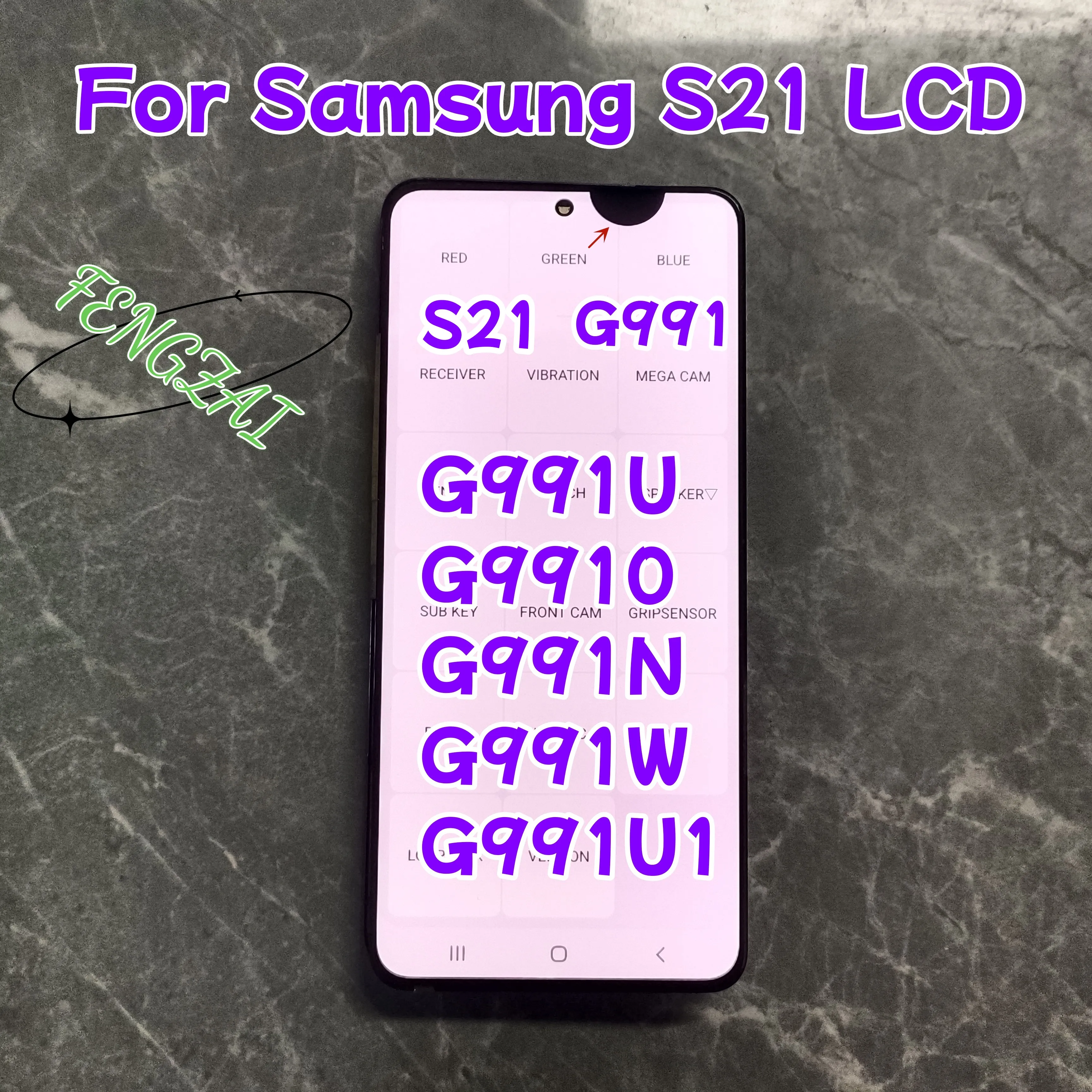 6.2''100% Test AMOLED LCD For Samsung Galaxy S21 G990 G991F G991U G991B/DS Lcd Display Touch Screen Repair Parts With Defects