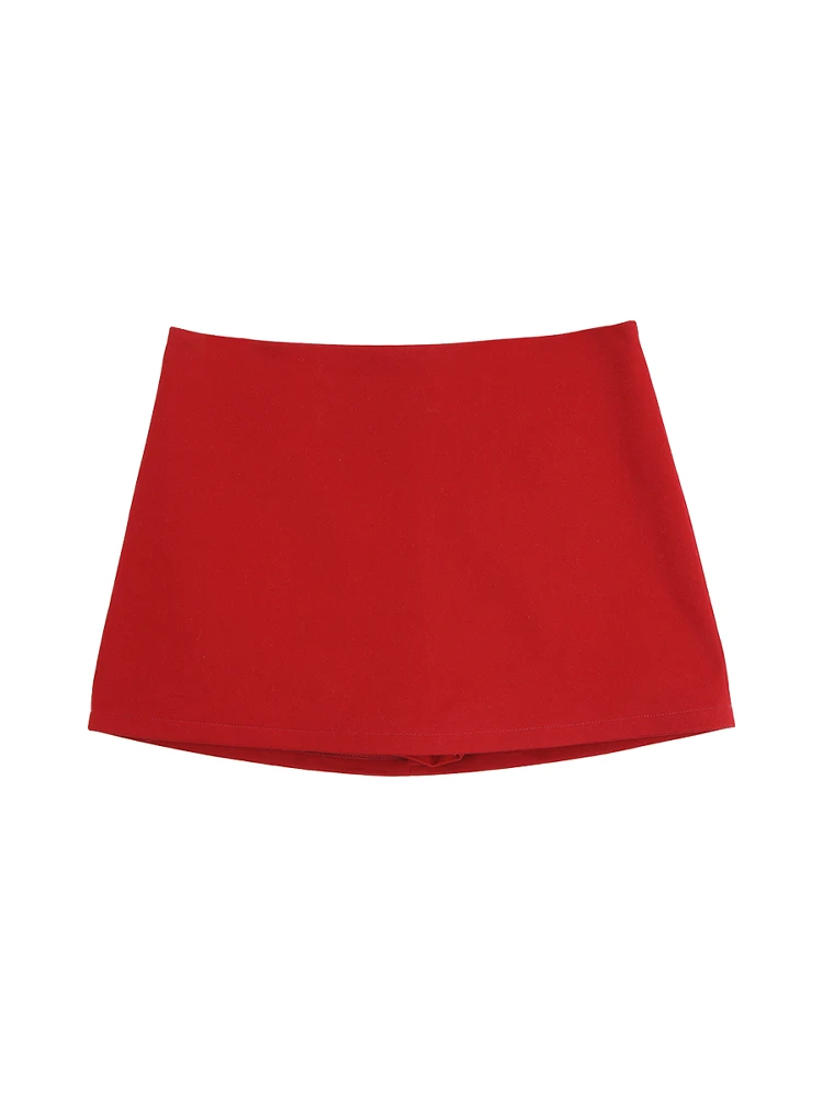 

Красная юбка трапециевидной формы. Женская лето 2023. Новые облегающие юбки небольшого размера. Красивые юбки на молнии с низкой талией.