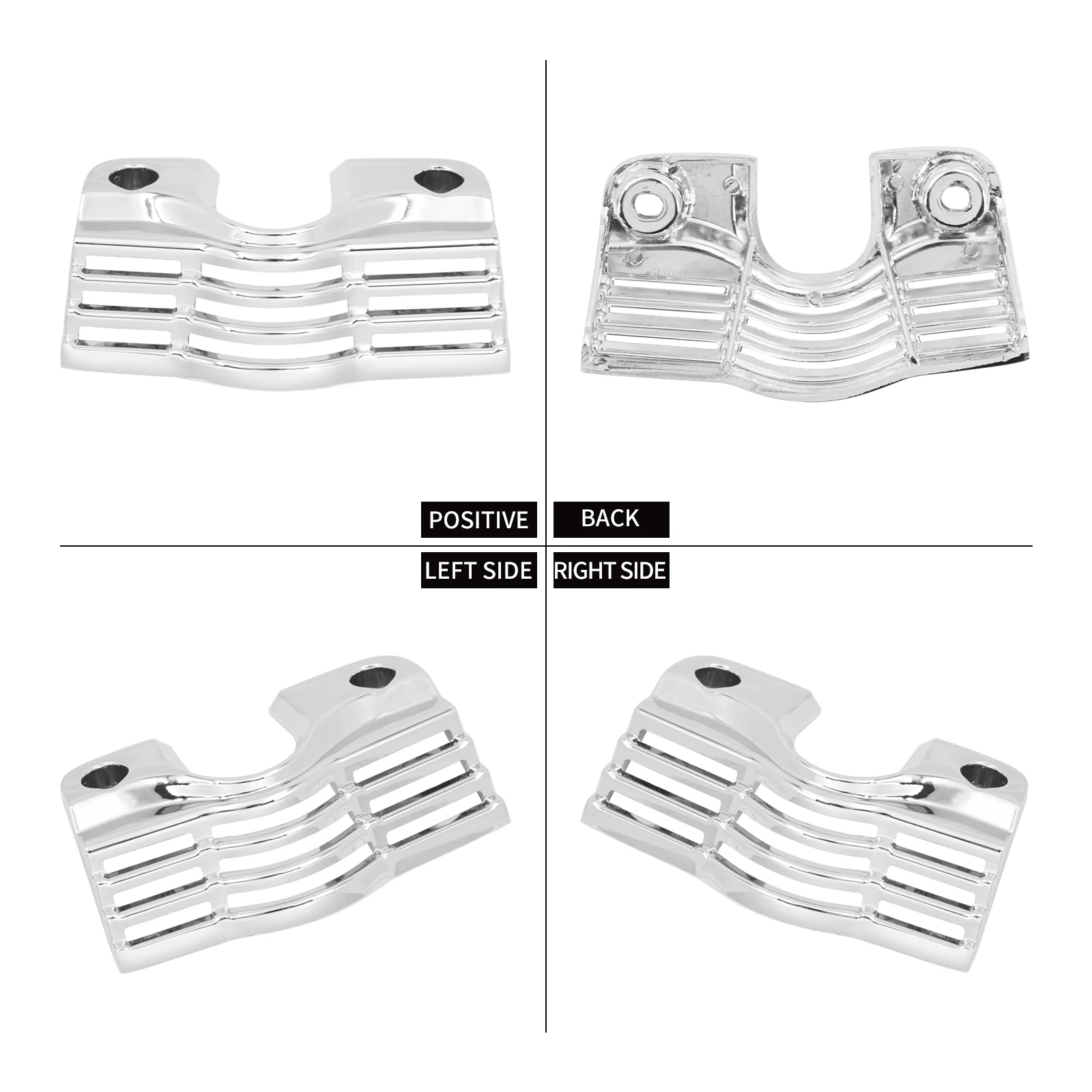 Moto Slooted Alette Candela Testa Bullone Copertura Chrome Per Harley Touring Road King FLHR 1999-2014 Electra Street Glide