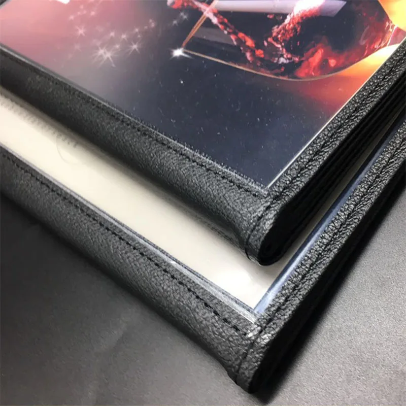 10PCS 23.5x17cm Cover For A5 14.5x21.5cm Sheet Plastic Menu Price List Transparent Display Book