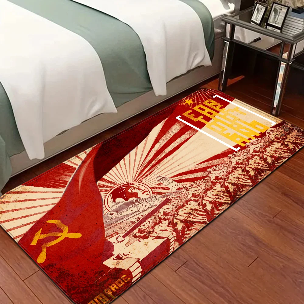 USSR CCCP Russian Stalin-Portrait  Bathroom Mat Anti-slip Absorb Water Long Strip Cushion Bedroon Mat Hotel Decor Mat