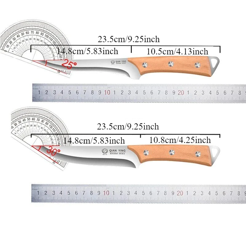 XTL-Sharp Bone Cutting Knife, Stainless Steel Kitchen Meat Cutting Knife, Slaughtering Knife for Cattle, Sheep, and Pigs