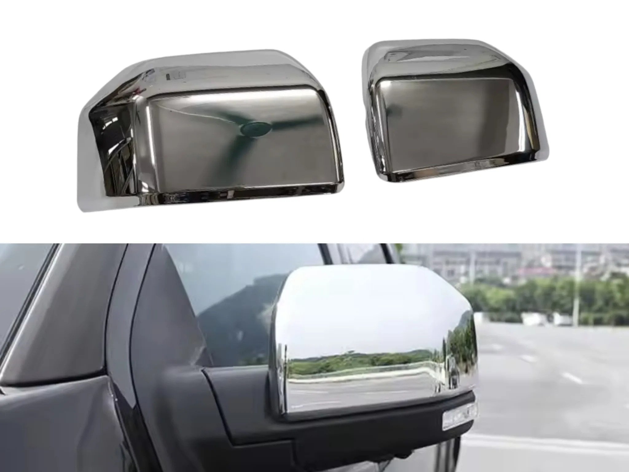 

1 Pair Chrome Side Mirror Cover For 2015-2020 Ford F-150 F150 Overlay Covers ONLY
