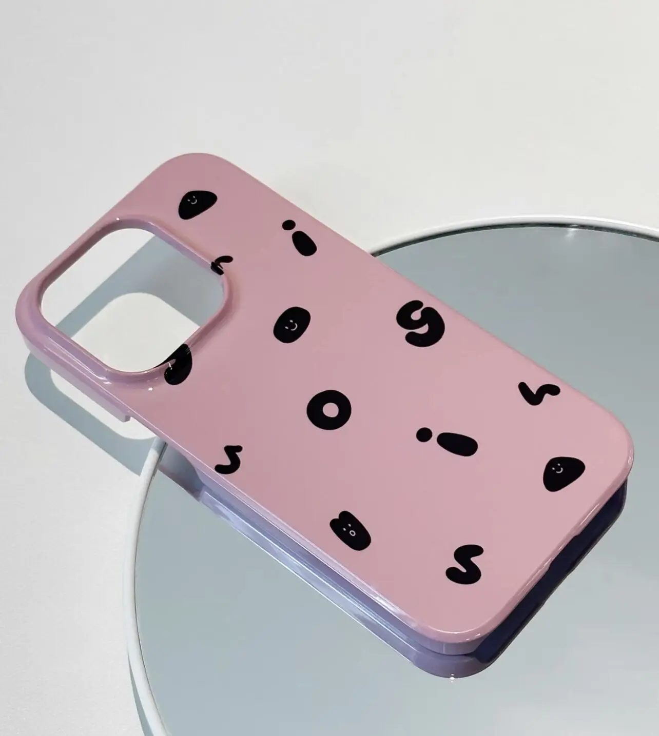 Smiling Face Cloud Letter Phone Case for iPhone 16 15 14 13 12 11 Pro Max XS XR XSMax 6 7 8 Plus Glossy HD Hard PC Cover