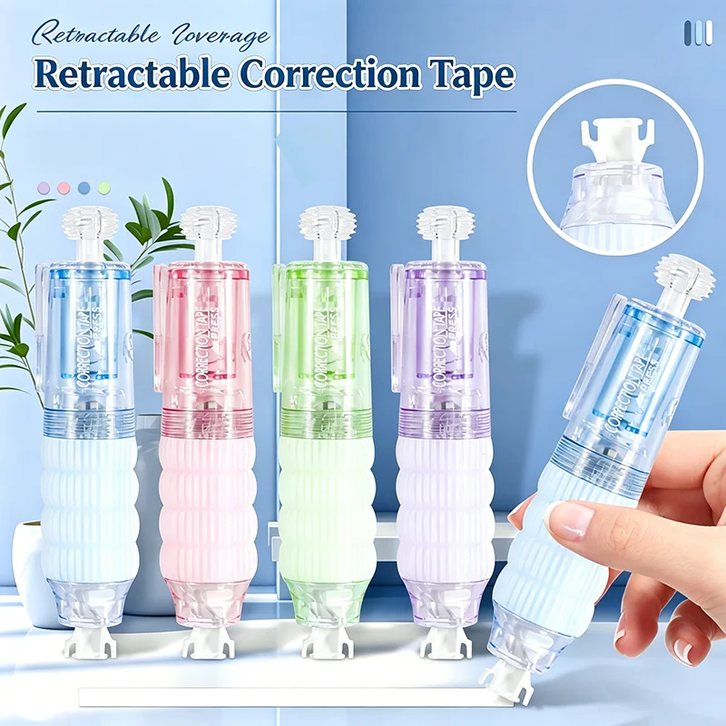 

4Pcs 6m Glue Tape Roller – 5mm Fine Width, Refillable Strong Adhesive, Kid-Safe Mess-Free for Scrapbooking Card Making