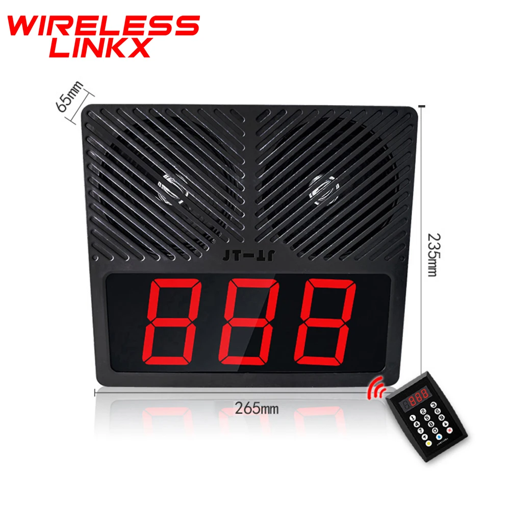 Wireless Customer Number Calling System Restaurant Pager Queue Management System Loud Speaker 3-Digit Display for Business