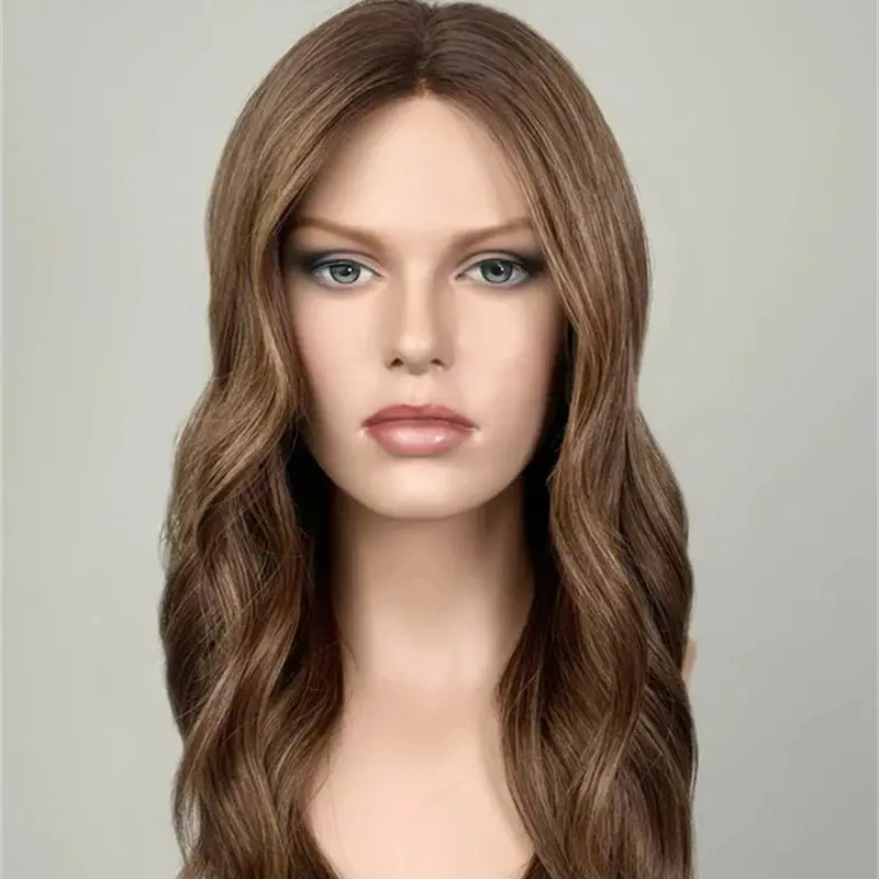 13X4 Ombre Chocolate Brown Highlights HD Lace Front Wig Original Factory Cheap Wig Heat Resistant Synthetic Hair Glueless Wigs