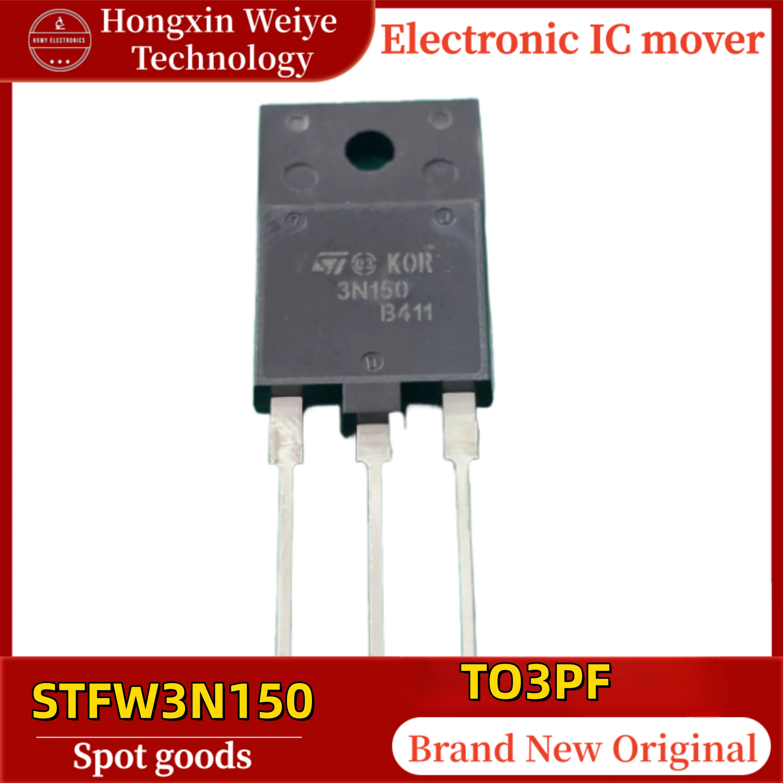 

(10/50 pieces) STFW3N150 with Silkscreen Mark 3N150 TO3PF 2.5A 1.5kV MOSFET Power Transistor IC 100% Original In Stock Fast Ship