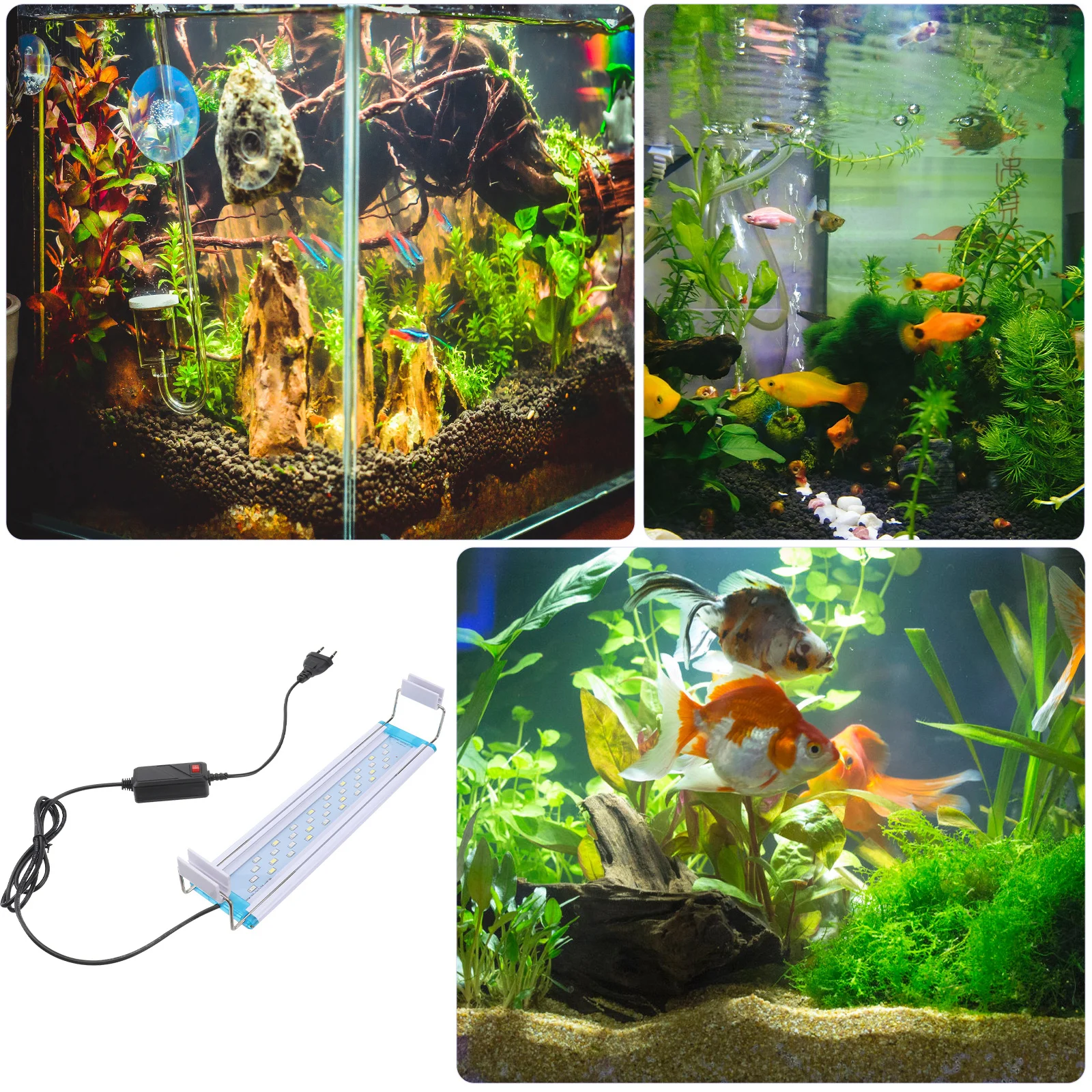 

1Pcs Aquarium LED Light Fish Tank Lamp Modern Thin Body Efficient Heat Dissipation Bright Uniform Light Ideal for Aquatic Plant