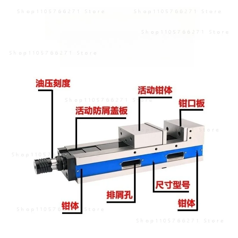 DFV-4-130 Precision CNC Machine Vise | Compact Mechanical/Hydraulic Angle Vise for Milling & Machining Centers
