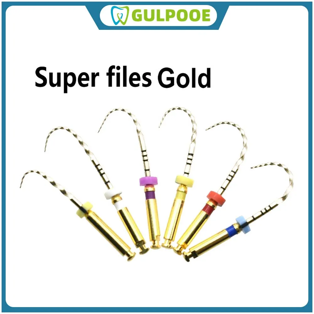 

GULPOOE 6Pcs Dental Endodontic Files Dental Instruments Endodontic Rotary Files Reamers Endo Motor Root Canal File19/21/25mm