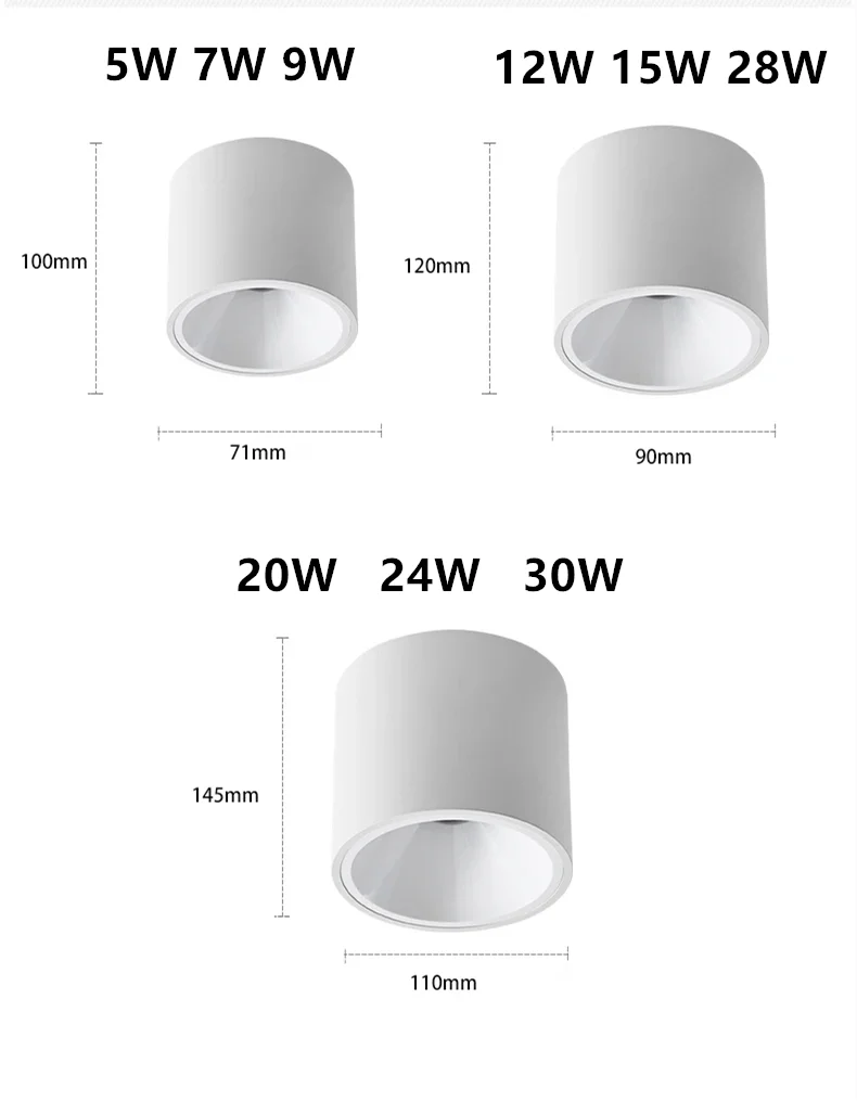 The new 2024 IP65 waterproof downlight spotlight LED is suitable for shower room/bathroom/kitchen/unlit corridor/balcony