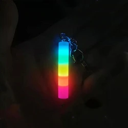 Colorful Stick Luminous EDC Pendant Resin Self-luminous Signal Marker Key Chain Non-tritium Tube Creative Bag Hanging Buckle
