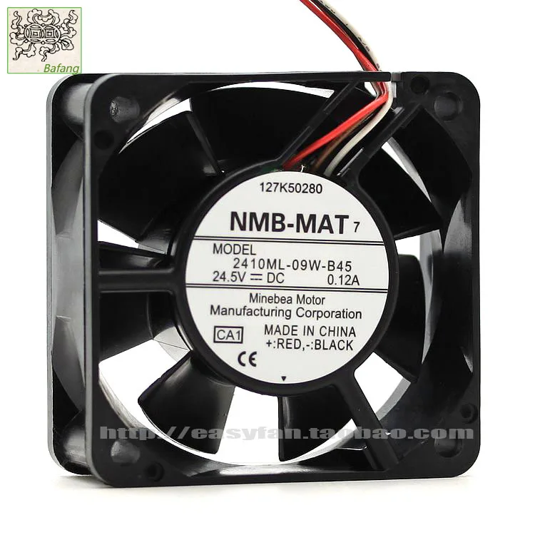 

Jinlingge для NMB-MAT Minebea 2410ML-09W-B45 6 см 6025 24,5 В 0,12 А охлаждающий вентилятор