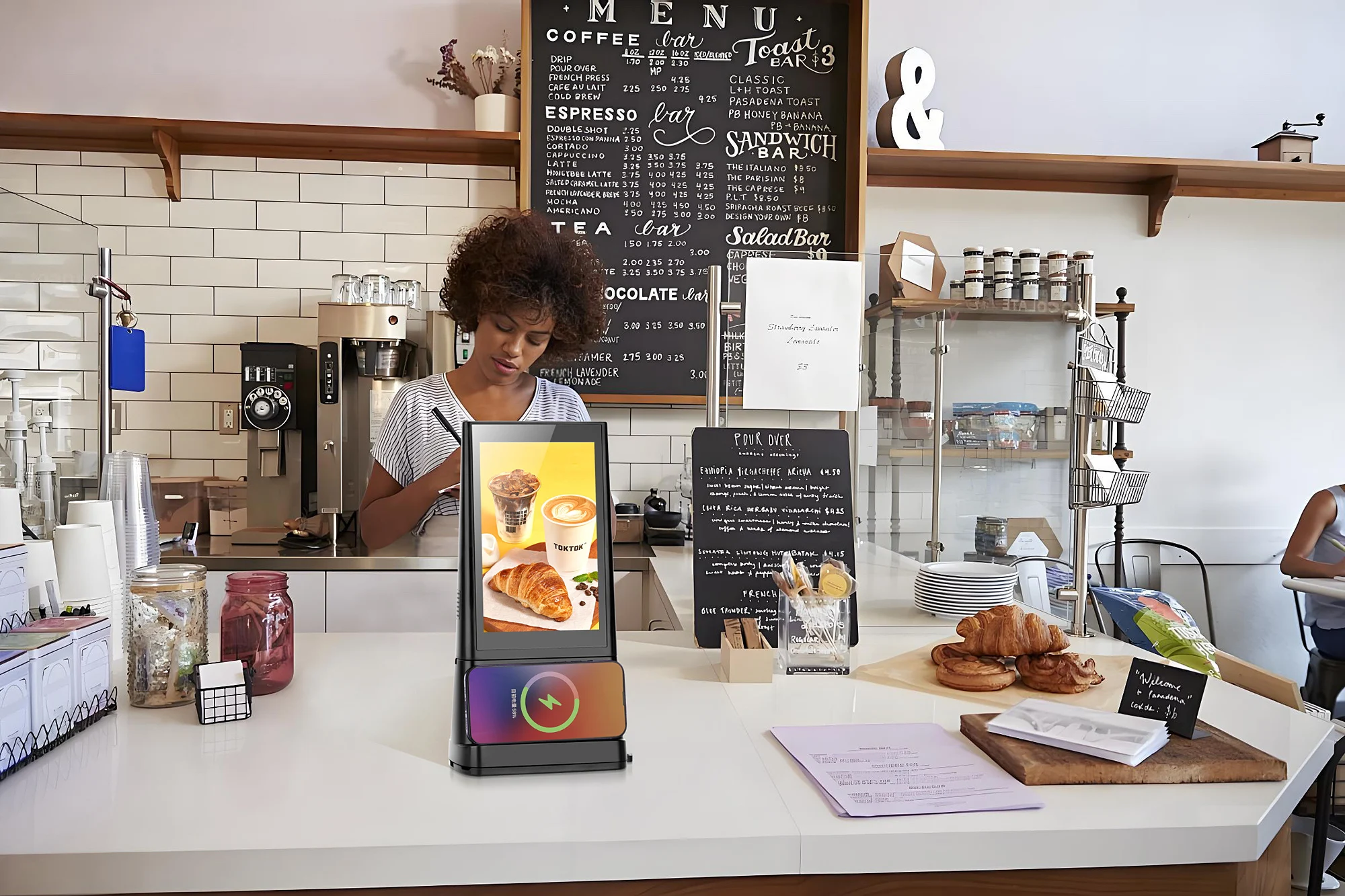 المنتجات الرائجة 2024 الوافدين الجدد المزدوج 8 بوصة عرض الإعلانات الرقمية إلكترونيات شحن محطة الطاقة من الصين #6