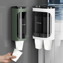 Disposable Cup Holder Water Dispenser Storage Paper Cup Rack Space-Saving Taker Automatic Cup Dropper Organizer For Home