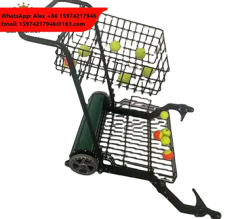 Portable Multi-Function Tennis Training Equipment Automatic Tennis Ball Cart Tennis Ball Picker And Teaching Cart
