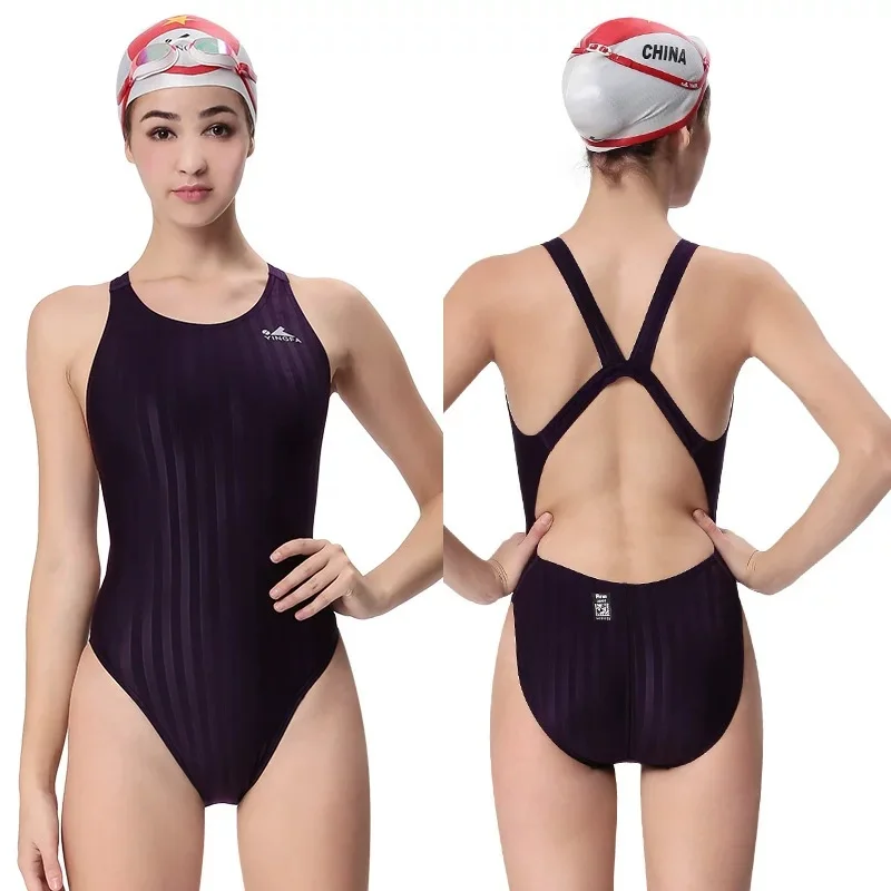 High Quality Women's Competitive Racing Swimsuit FINA Approved Professional Waterproof Chlorine Resistant One Piece Swimwear view 4