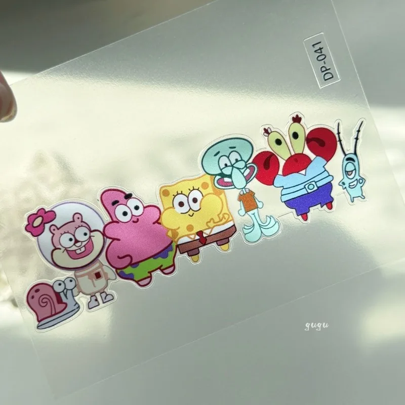 Bob l'éponge Patrick Star dessin animé mignon autocollant étanche tasse d'eau papeterie journal ordinateur cadeau décoratif pour garçon et fille.