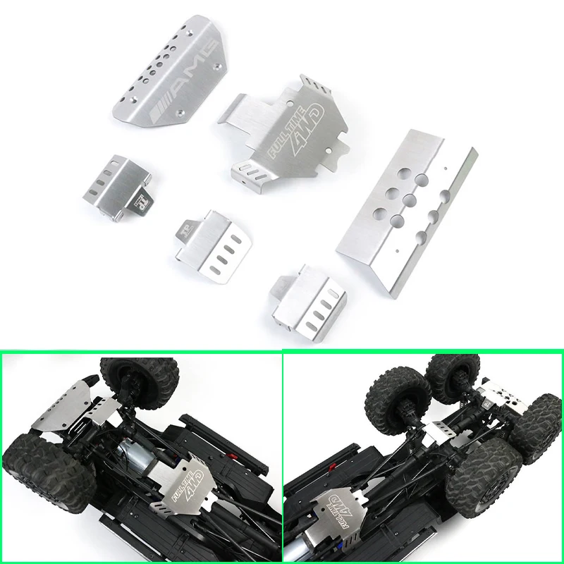 

1 Set Simulation Metal Front Rear Guard Chassis Axle Armor for 1/10 RC Crawler Car Traxxas TRX6 G63 DIY OP Parts