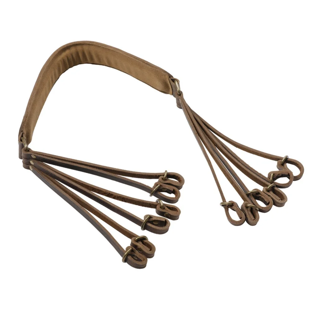 حزام صيد البط المموه - ربطة عنق جلدية وحزام حمل الحمام للصيادين مع نمط مموه #3