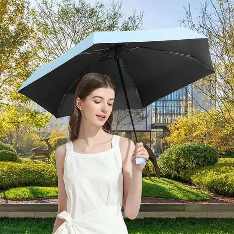 Portable Sun Shade Umbrella Upf 50 Small Lightweight & Tiny Umbrella Mini Waterproof Outdoor Sun&rain Protection Umbrella 35inch